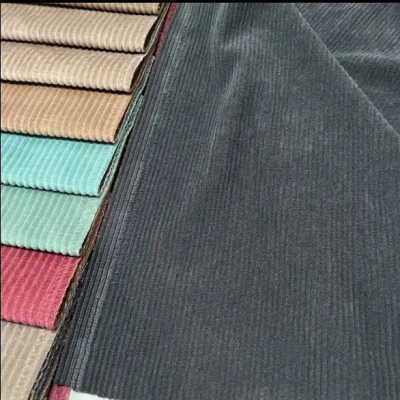 customized corduroy fabric 100 polyester corduroy velvet fabric for clothes pants dress