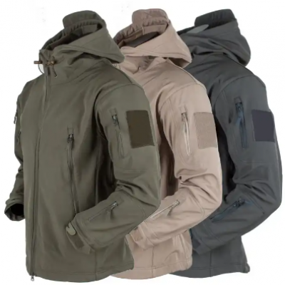 waterproof breathable warm pockets fleece inner coat long sleeve outdoor jacket